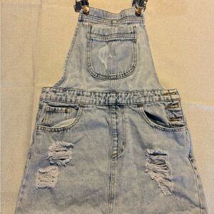 Forever 21 Light Blue Denim Overalls